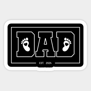 Dad Est 2024 Pregnancy Announcement Sticker